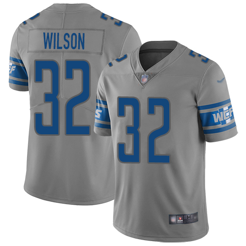 Detroit Lions Limited Gray Men Tavon Wilson Jersey NFL Football #32 Inverted Legend